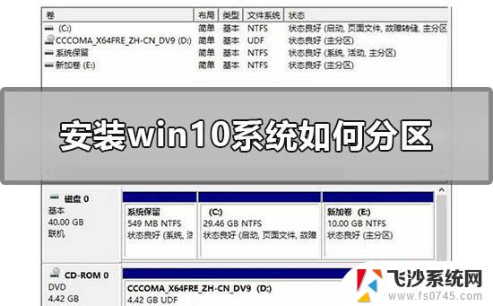 装完win10系统怎么给电脑分区 Windows10怎么合并分区