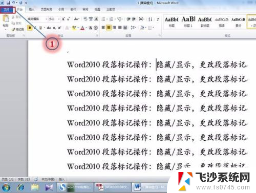 word如何显示隐藏段落标记 如何更改段落标记格式