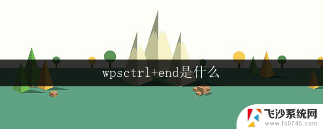 wpsctrl+end是什么 wpsctrl end有什么作用